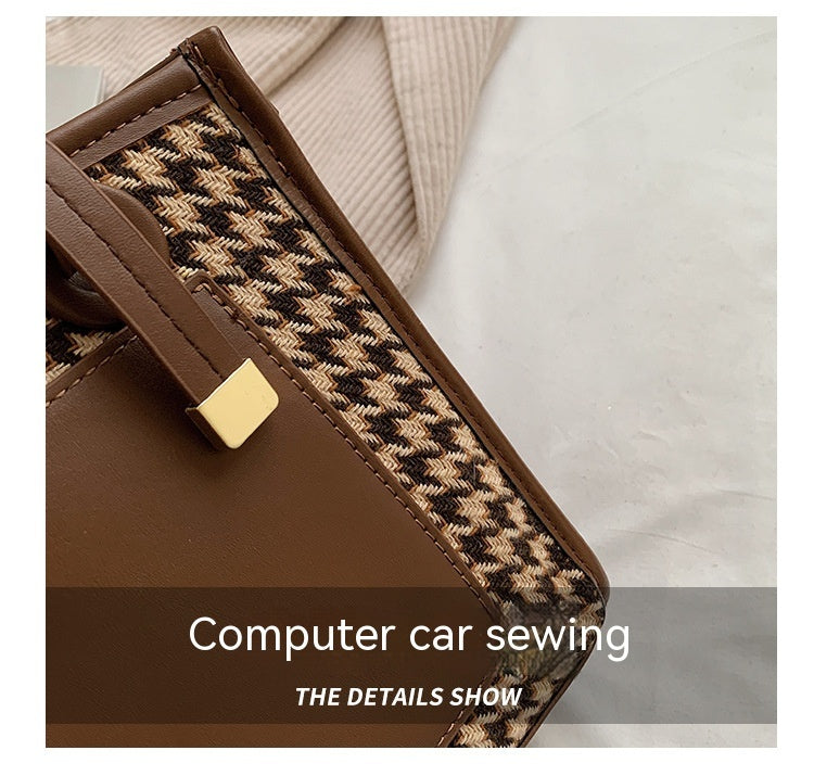 Plaid Large Capacity Commuter Bag for Women – Stylish Work Tote