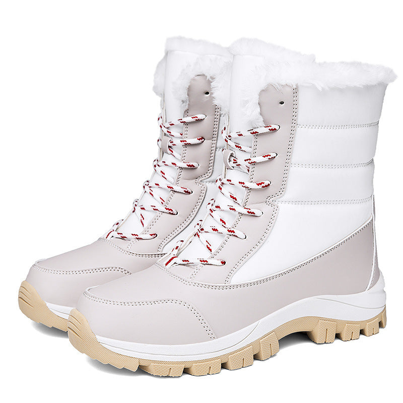 Women's Winter Cotton Snow Boots | Fleece Lined Warm Outdoor Padded Boots
