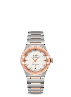 omega constellation co-axial master chronometer stainless steel & sedna? gold lady?s watch