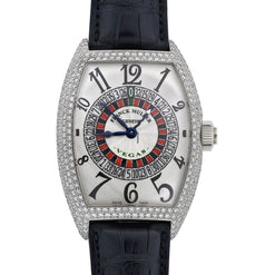 franck muller casablanca 18kt white gold diamond men's watch